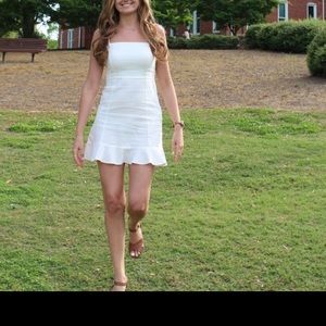 White mini dress